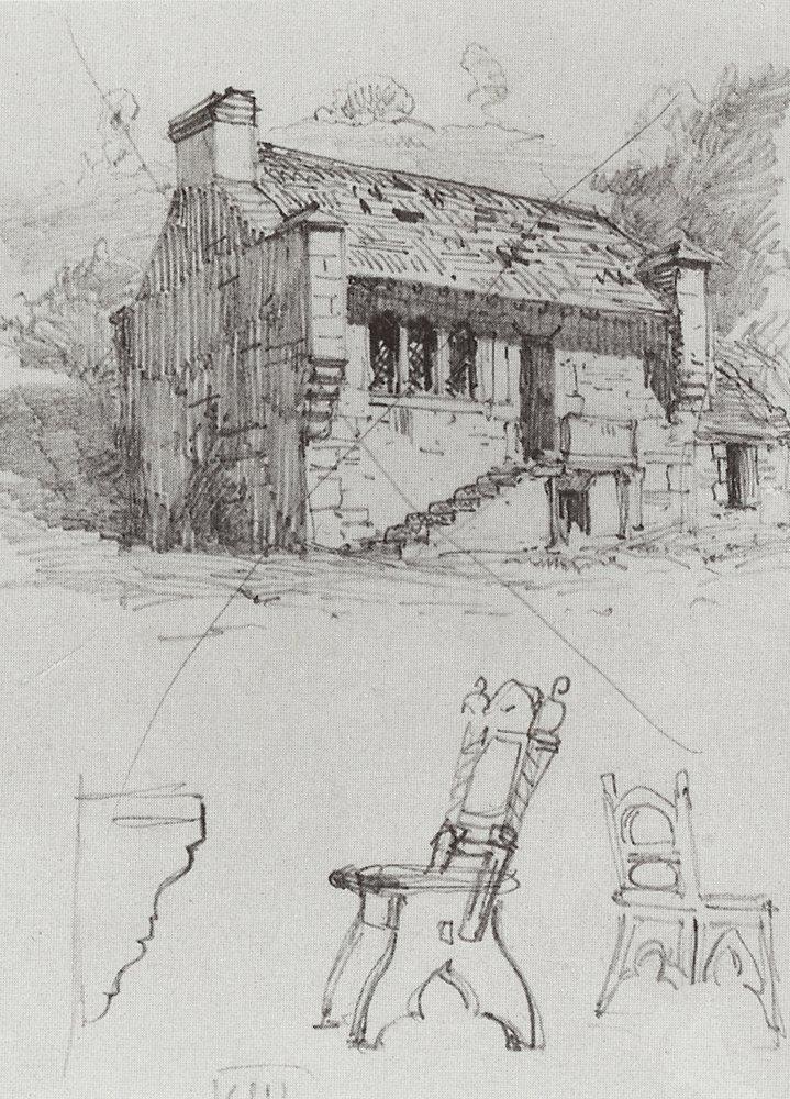Немецкие дом, жилье в деревне, рисунок из путешествия, каменный домик, фото маленького  дома